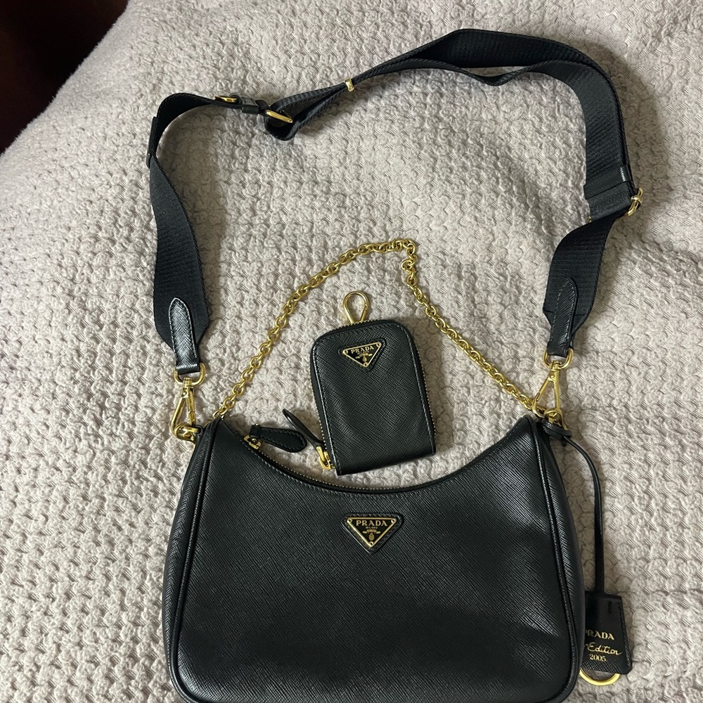 Prada re-edition Saffiano leather bag